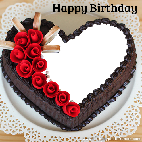 romantic and lovely birthday cake with name and photo edit